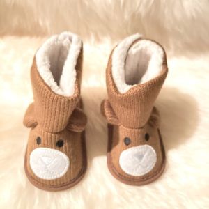 NWOT Baby Boots. Brown Baby Bear 3-6 months.